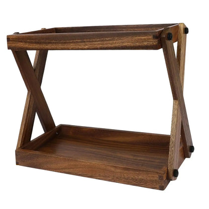 Wood Countertop Shelf Condiment Storage Organizer Kitchen Rack