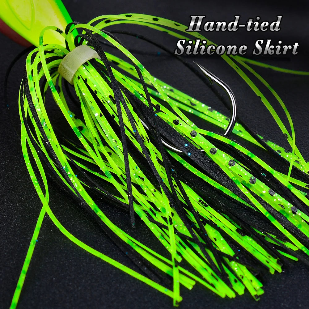 1pcs Bearded Lure Bait 10G 14G Wobblers for Bass Tassel Spinnerbait Metal Sequin Anti Hanging Bottom Biomimetic Fish Bait