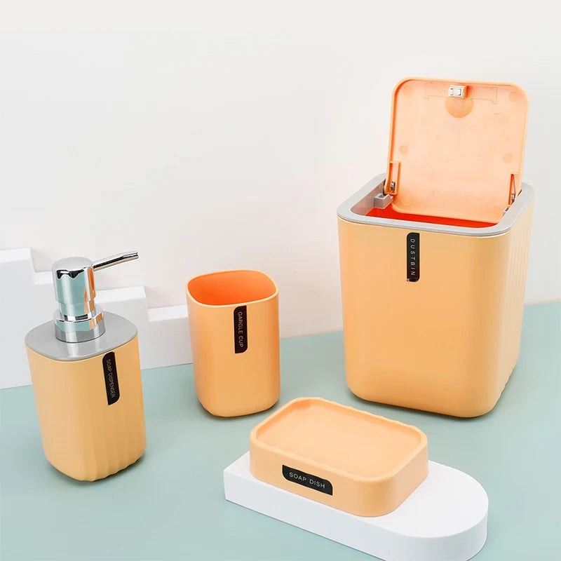 Bathroom Accessories Sets, Toothbrush Holder, Lotion/Soap Dispenser, Cup, Soap Dish, Classic Contemporary Modern Decorative