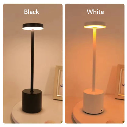 LED Ambient Table Lamp, USB Rechargeable Desk Lamp, Touch Controlled Dimmable Indoor Night Light for Home Decor Bedside Room