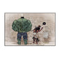 Bathroom Wall Art Decor Funny Superhero Hulk And Deadpool In The Toilet Poster Avenger Retro Canvas Painting Home Decor