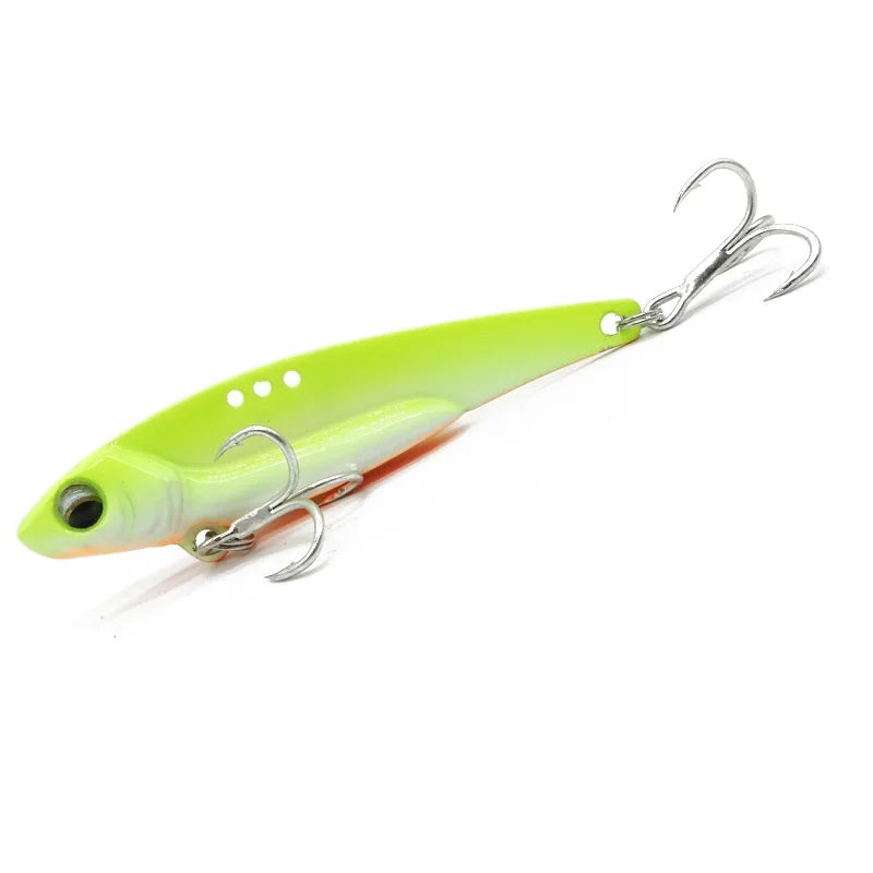 1Pc Metal Vib Lure Weights 7g/14g/18g Long Shot Slots With BKK Reinforcing Hook Jig Artificial Bass Bait Deep Sea Fishing