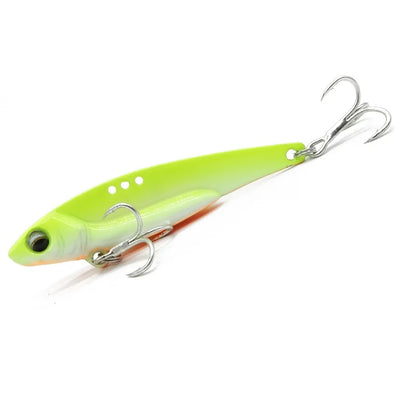 1Pc Metal Vib Lure Weights 7g/14g/18g Long Shot Slots With BKK Reinforcing Hook Jig Artificial Bass Bait Deep Sea Fishing
