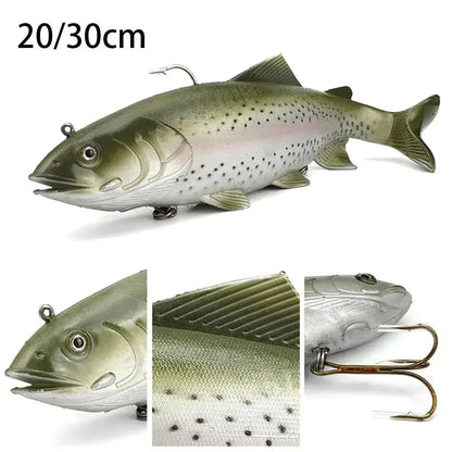 Artificial Wobblers Bait 20/30cm Big Size Sea Fishing Lure Soft Simulate Swimbait Crank Bait for Deep Sea Fish Pike Pesca Tackle