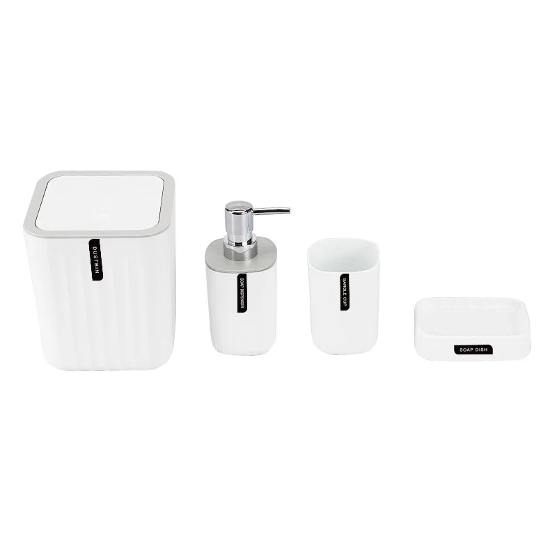 Bathroom Accessories Sets, Toothbrush Holder, Lotion/Soap Dispenser, Cup, Soap Dish, Classic Contemporary Modern Decorative