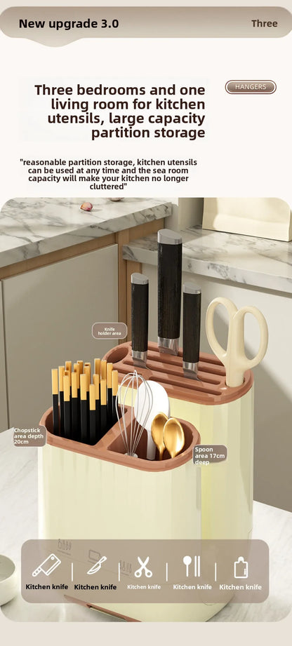Kitchen storage rack, household vegetable board storage rack, drain chopstick holder, cutting board, integrated knife holder