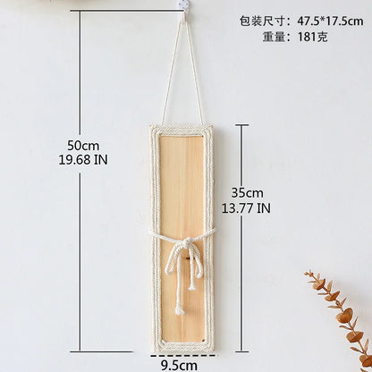 Bohemian with Hand Ceremony Woven Rope Wood Wall Decoration Simple Home Living Room Homestayings Kawaii Room Decor