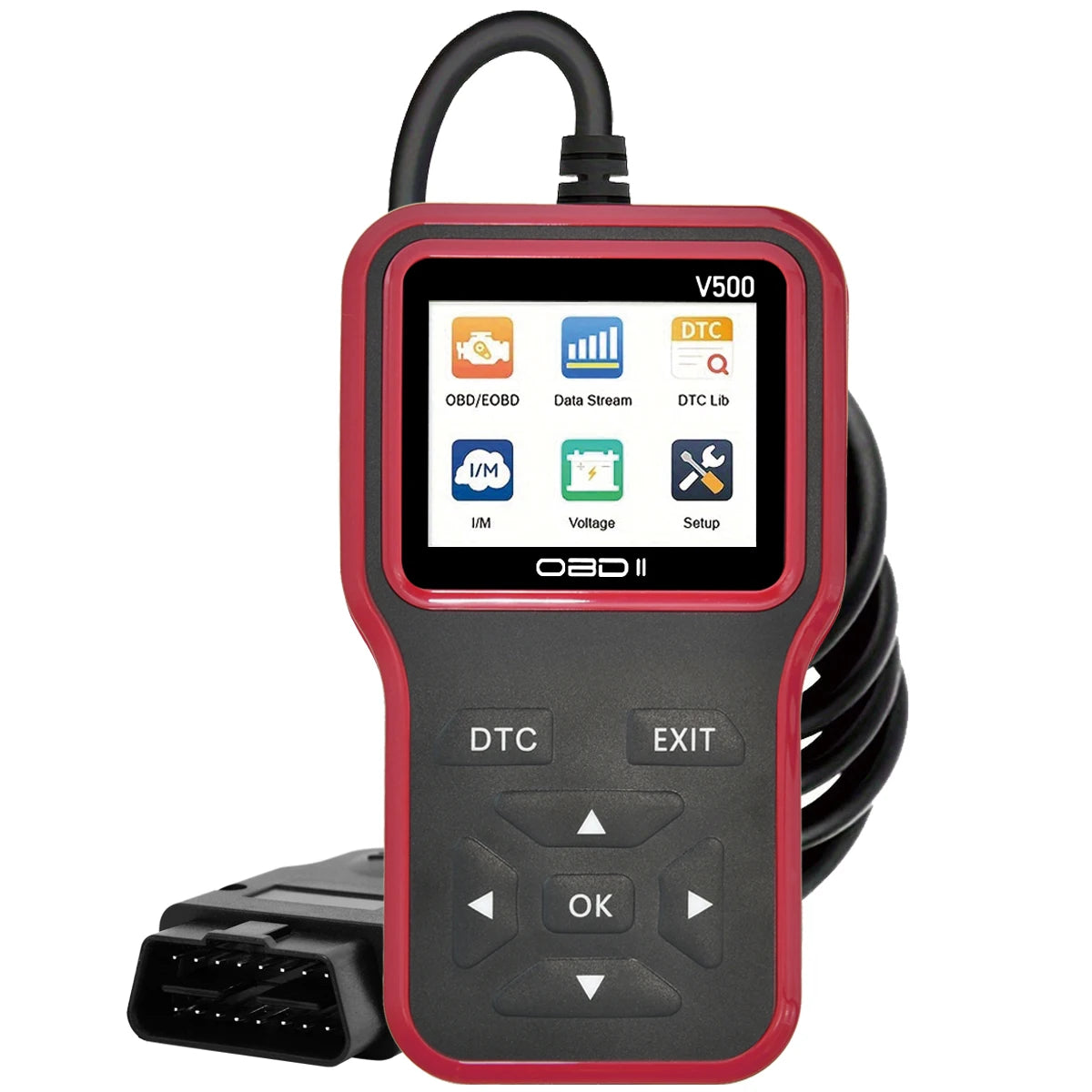 Car OBD2 Scanner Diagnostic Tool Code Reader, Car Voltage Tester Engine Fault Code Scanner, Charging Tester Diagnostic Tool V500