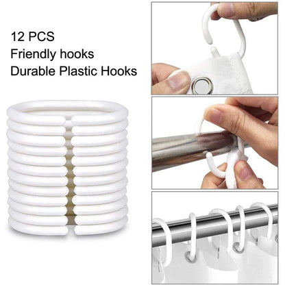 Elegant Bouquet of Fantastic White Flowers 3D Style Shower Curtain Bathroom Curtain with Bath Rug Carpet Set Floral Home Decor