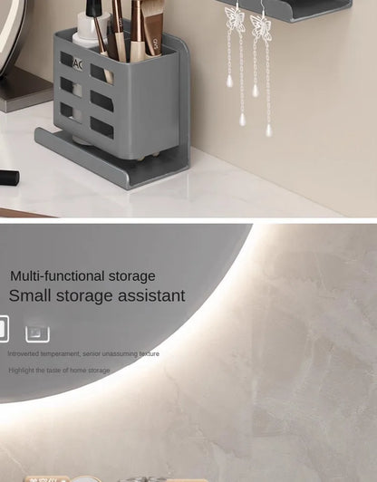 Bathroom Shelves Multifunctional Washbasin Storage Tube Toothbrush Razor Storage Rack Wall-mounted Bathroom Supplies