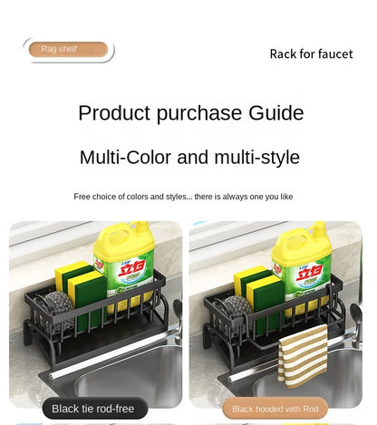 Kitchen Shelf Cleaning Cloth Storage Draining Rack Household Detergent Sponge Rack Water Sink Water Sink Water Sink Artifact