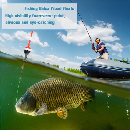 5Pcs Balsa Fishing Floats Bobbers Slip bobbers Rig for Crappie Panfish Spring Fishing floating Buoys Fixed bobber fishing tackle