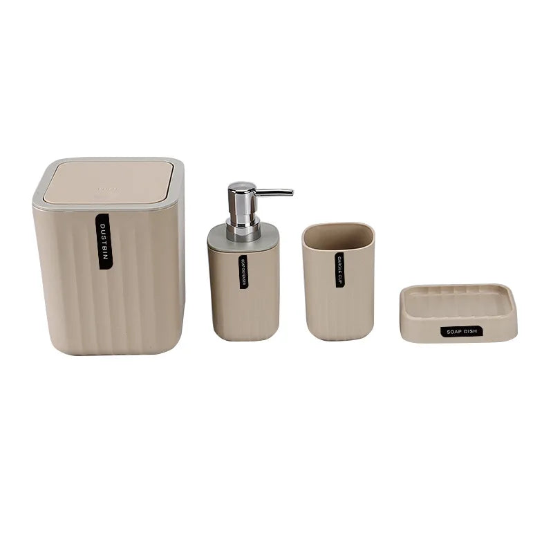 Bathroom Accessories Sets, Toothbrush Holder, Lotion/Soap Dispenser, Cup, Soap Dish, Classic Contemporary Modern Decorative