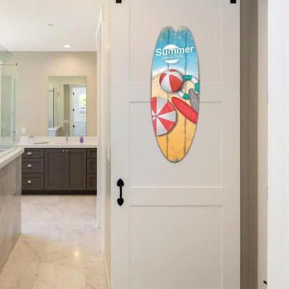 Wooden Surfboard Decor Home Wooden Surfboard Wall Sign Exquisite Appearance Wall Decoration For Home Decors Party Props And