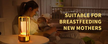 LED Cordless Table Lamp Retro Bar Metal Desk Lamps Rechargeable Touch Dimming Night Light Restaurant Bedroom Home Outdoor Decor