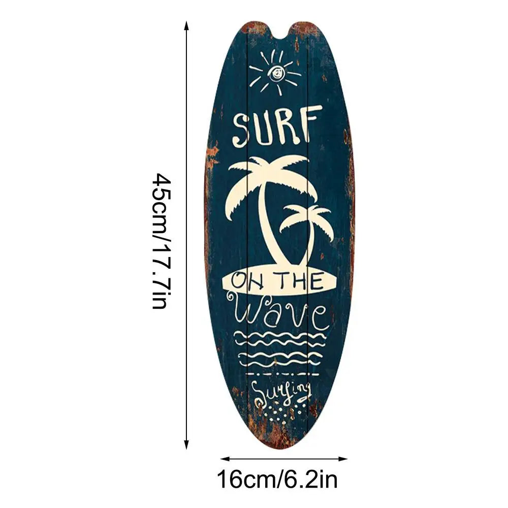Wooden Surfboard Decor Home Wooden Surfboard Wall Sign Exquisite Appearance Wall Decoration For Home Decors Party Props And