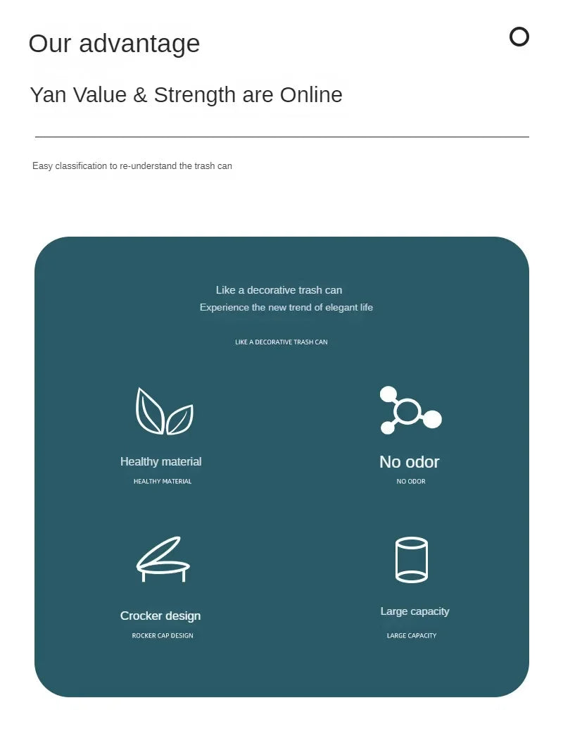 Bathroom Trash Can-10L Small Garbage Can with Press Top Lid for Toilet,Bedroom,Living Room – Plastic Wastebasket with Pop-up Lid