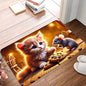 Kitten Cute Cat Kitchen Doormat Floor Mat Rug Carpet for Entryway Kitchen Anti-slip  Home Decor Accessory Halloween Gift
