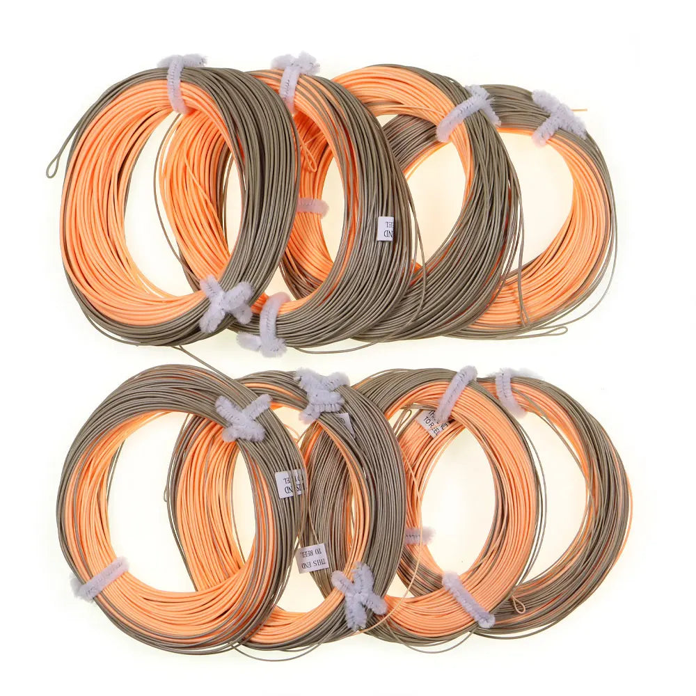 90FT WF-1F~WF-8 Single Handed Spey Fly Fishing Line Weight Fowarded Floating Fly Line With 2 Weld Loops Fly Fishing Tackle