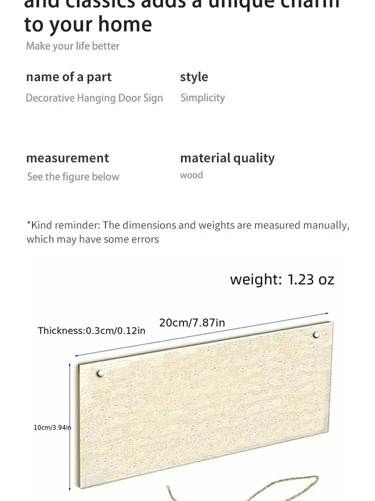 Decorative Hanging Door Signs Home Decor Hanging Wooden Hanging Signs Square Wooden Hanging Signs Living Room Bedroom Door Signs