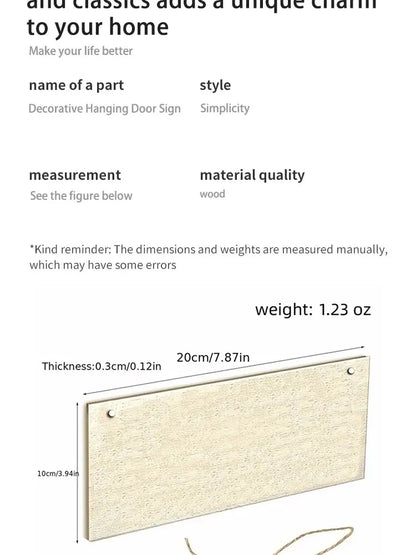 Decorative Hanging Door Signs Home Decor Hanging Wooden Hanging Signs Square Wooden Hanging Signs Living Room Bedroom Door Signs