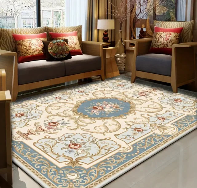 Living Room Retro Bohemian Anti Slip Area Mat Bedroom Baby Room Indoor Home Garden Mat Outdoor Garden Living Room Carpet Decor