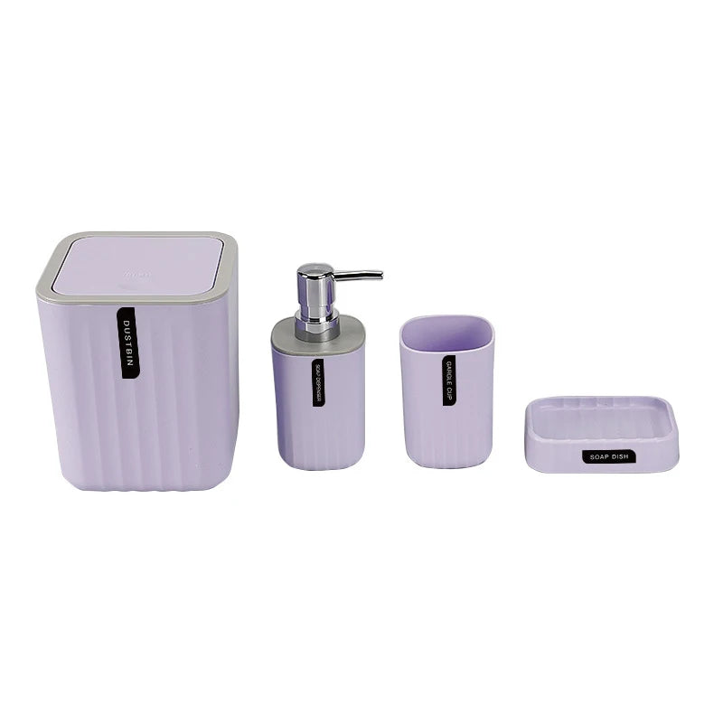 Bathroom Accessories Sets, Toothbrush Holder, Lotion/Soap Dispenser, Cup, Soap Dish, Classic Contemporary Modern Decorative