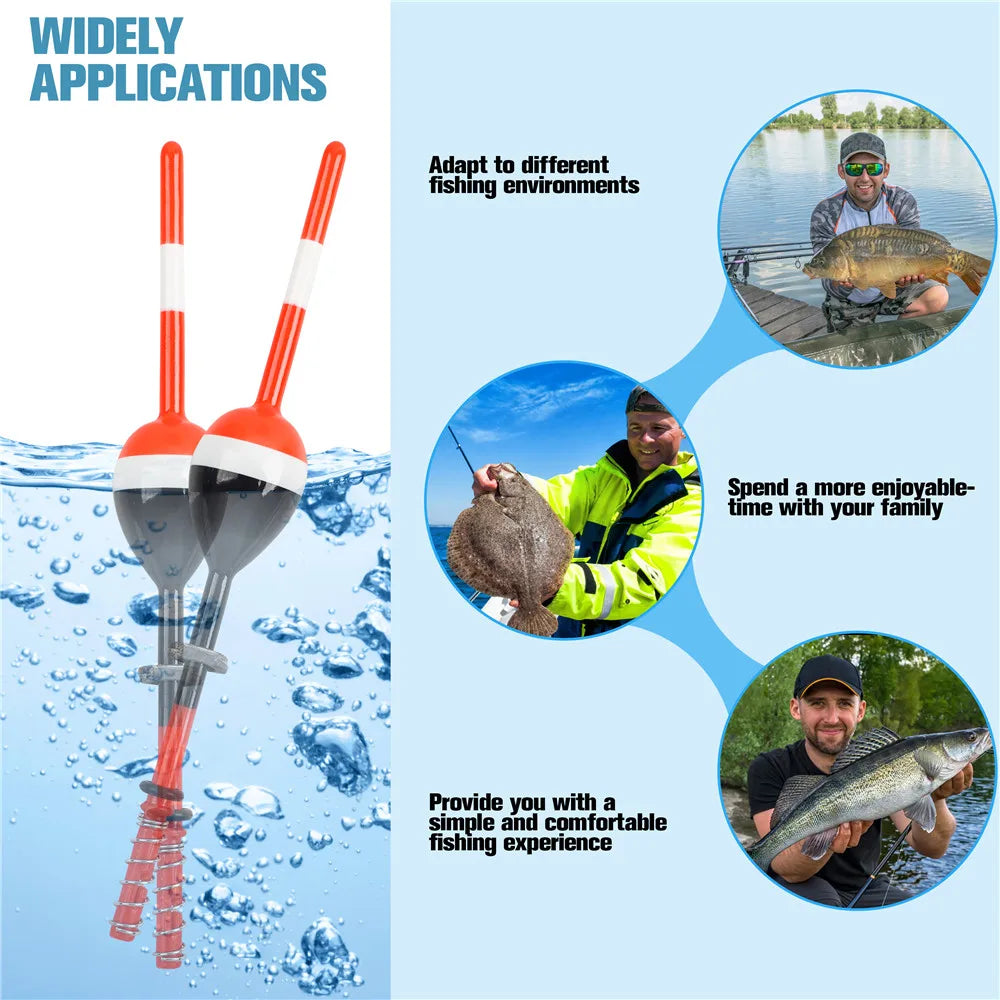 5Pcs Balsa Fishing Floats Bobbers Slip bobbers Rig for Crappie Panfish Spring Fishing floating Buoys Fixed bobber fishing tackle