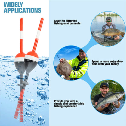 5Pcs Balsa Fishing Floats Bobbers Slip bobbers Rig for Crappie Panfish Spring Fishing floating Buoys Fixed bobber fishing tackle