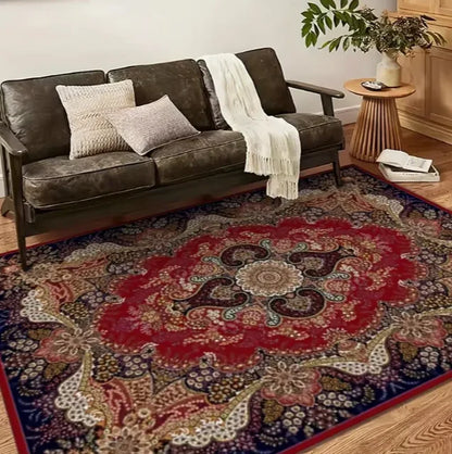 Living Room Retro Bohemian Anti Slip Area Mat Bedroom Baby Room Indoor Home Garden Mat Outdoor Garden Living Room Carpet Decor