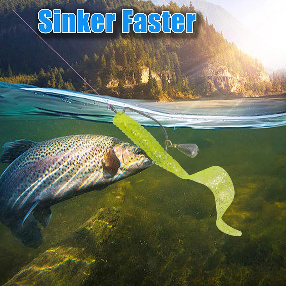 10Pcs Fishing Weights Sinkers Drop Shot Weights with Brass Swivels Casting Bell Weights for Bass Catfish Wacky Fishing Tackle