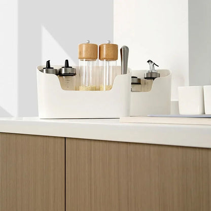 Kitchen Wall-Mounted Adhesive Storage Rack Multifunctional Cabinet Door Storage Box under Sink Drawer Shelf Bathroom Organizer