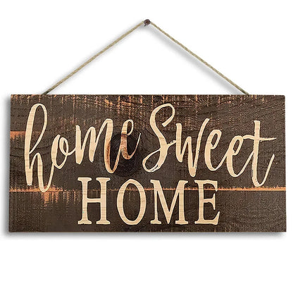 Rustic Home Sweet Wall Hanging Decor Wood Art Plaques Sign Door Sign for Home Living Room Front Door Decor