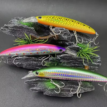 19g 110mm Floating Minnow Fishing Lures Seabass Trout Artificial Hard Bait Long Casting Wobblers Saltwater Freshwater Bass Bait