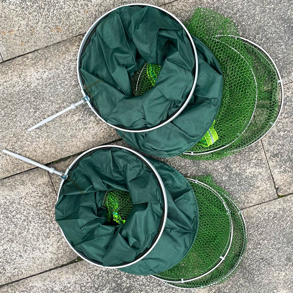 50kg Load Fishing Care Net Stainless Steel Collapsible Fish Basket Dip Nets To Keep Fish Alive in Water Large Storage Fyke Nets