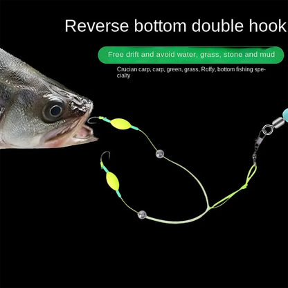Double Hook Fishing Hair Rigs Hook Suspension Anti Bottom Carp Fishing Hook Equipment Ready Made Carp Rigs Fishing Lure