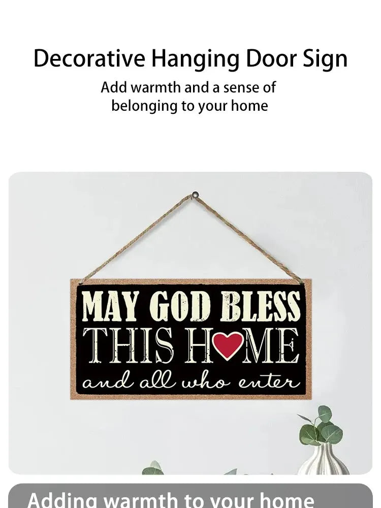 Decorative Hanging Door Signs Home Decor Hanging Wooden Hanging Signs Square Wooden Hanging Signs Living Room Bedroom Door Signs