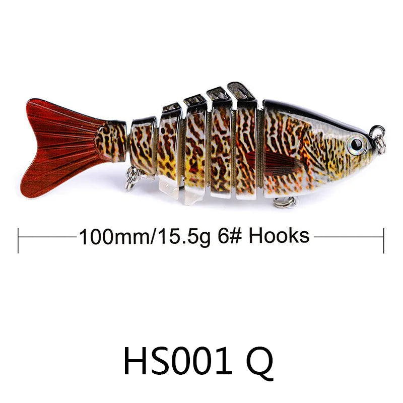 Multi Jointed Swimbait,Slow Sinking Segmented Bass Fishing Lure,Swimming Fishing Lure For Freshwater Saltwater,Fishing Bait Kit