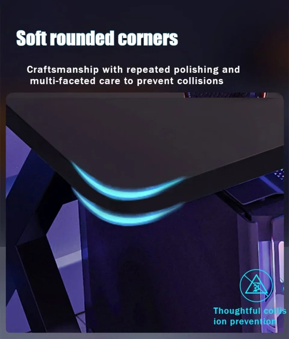 Ergonomic Gaming Table Desktop Computer Double Player Gaming Luxury and Stable Gaming Table Bedroom Writing and Learning Desk