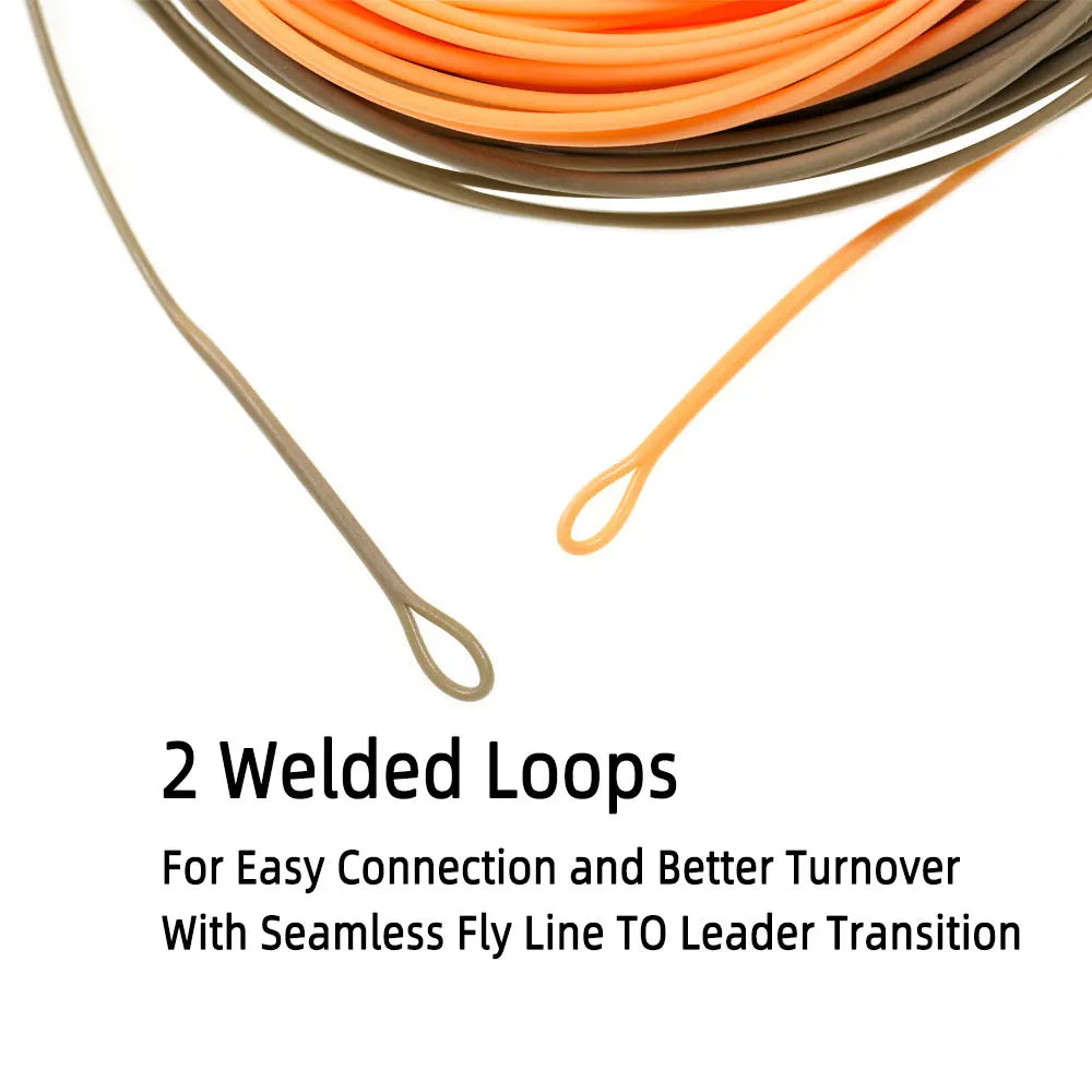 90FT WF-1F~WF-8 Single Handed Spey Fly Fishing Line Weight Fowarded Floating Fly Line With 2 Weld Loops Fly Fishing Tackle