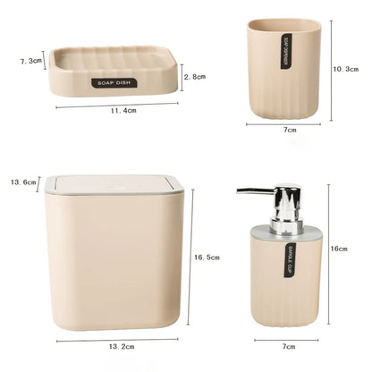 Bathroom Accessories Sets, Toothbrush Holder, Lotion/Soap Dispenser, Cup, Soap Dish, Classic Contemporary Modern Decorative