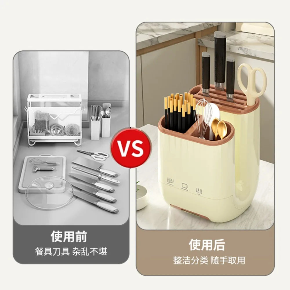 Kitchen storage rack, household vegetable board storage rack, drain chopstick holder, cutting board, integrated knife holder