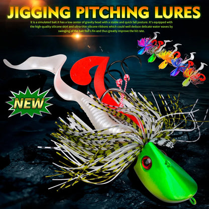 Jigging Head Bait 20g-100g Artificial Pike Fish Bait Bass Baits Blackfish Fishing Lure Wobbler Bladed Skirted Swim Saltwater Jig