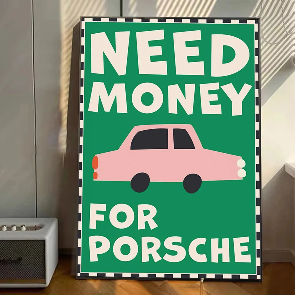 Kitchen Cocktail Minimalism Abstract Poster Stickers Art Wall Murals Decor Game Room Decor Gifts Kawaii HD Painting Cat Cars