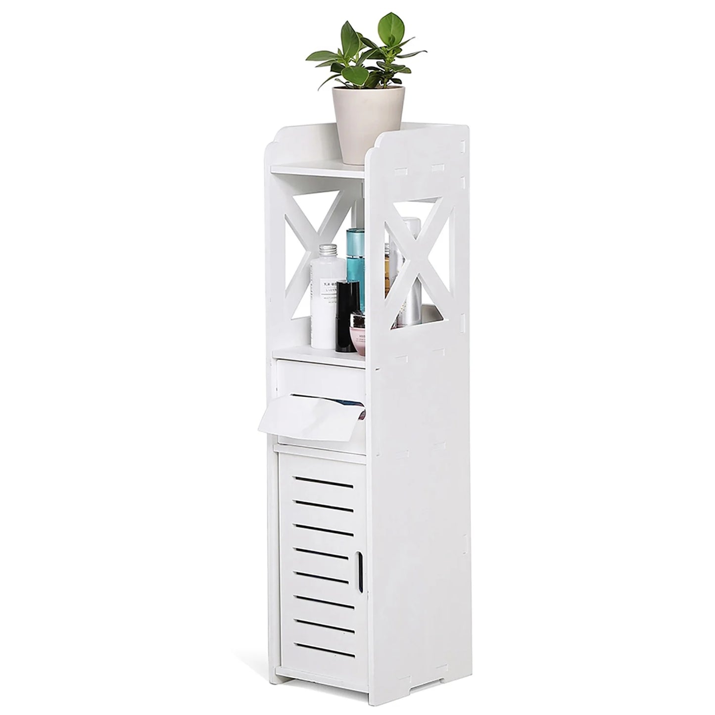 Bathroom Cabinet White Wooden Bathroom Cabinet Toilet Storage Shelf  Organizer Toilet Cabinet Wooden Bathroom Cabinet