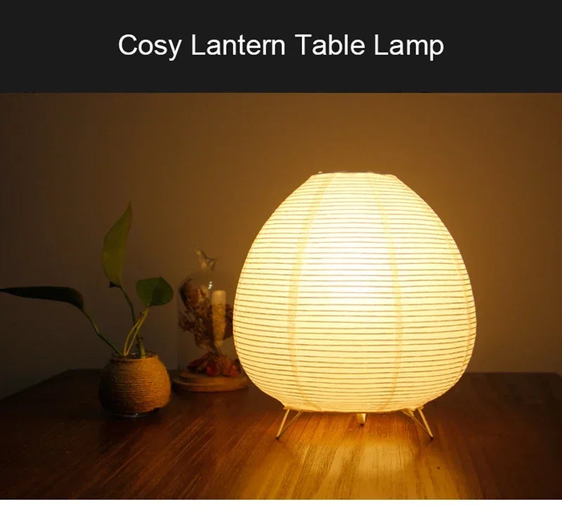 Japanese Lantern Led Table Lamp Living Room Bedroom Bedside Rice Paper Lights Study Homestay Art Creative Decor Table Lights