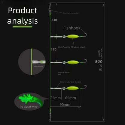 1Pc 4#7#9#12# Three Hook Fishing Hair Rigs Hook Suspension Anti Bottom Carp Fishing Hook Ready Made Pesca Carp Rigs Fishing Lure