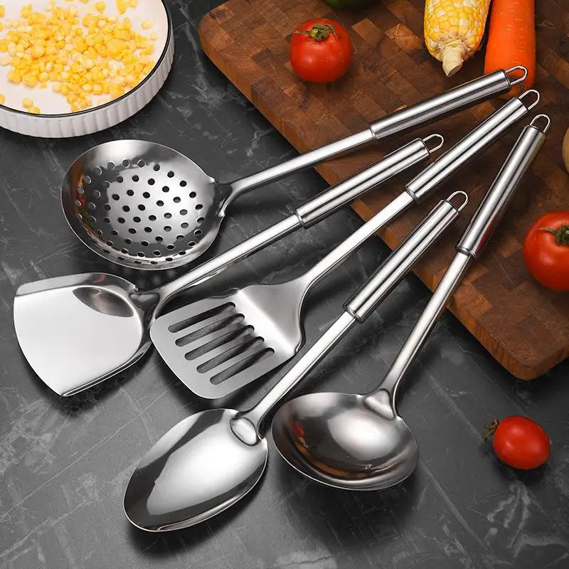 Kitchen Cookware Cooking Utensils Stainless Steel Shovel Soup Spoon Turner Utensils Dinnerware Cooking Tool Kitchen Gadgets
