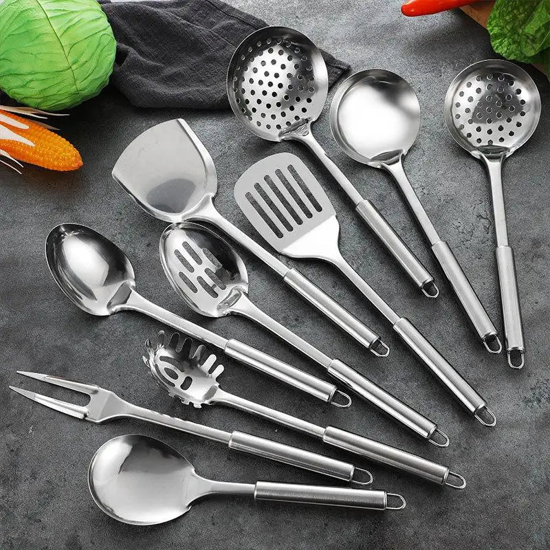 Kitchen Cookware Cooking Utensils Stainless Steel Shovel Soup Spoon Turner Utensils Dinnerware Cooking Tool Kitchen Gadgets