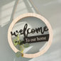 Rustic Farmhouse Wall Decor Signs, "Home is Sweet Home","Welcome to Our Home"-Natural Wood Hanging Decoration with Black Letters